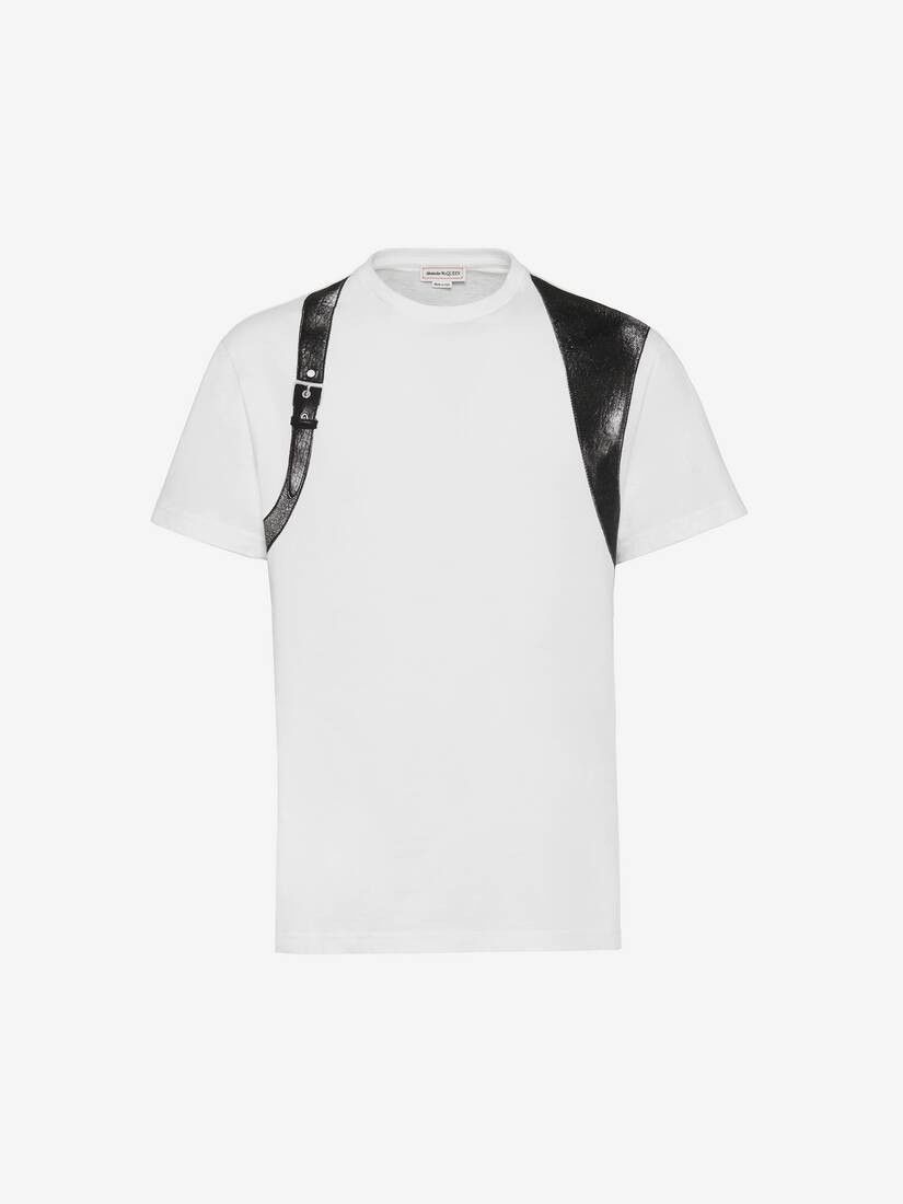 Alexander McQueen o1w1db10725 Harness T-Shirt in White Size US XXL / EU 58 / 5 - 1 Thumbnail