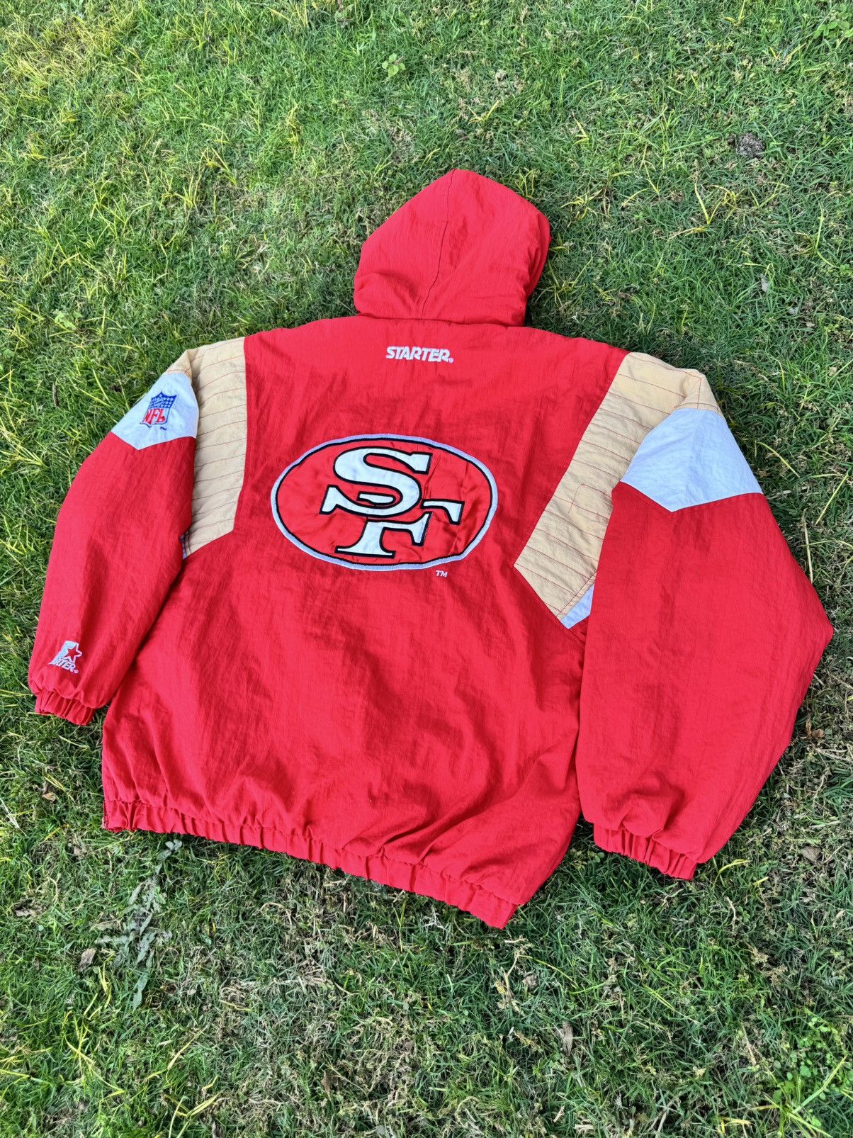 Starter Vintage 90s San Francisco 49ers Red Pullover Parka NFL Size US M / EU 48-50 / 2 - 11 Thumbnail