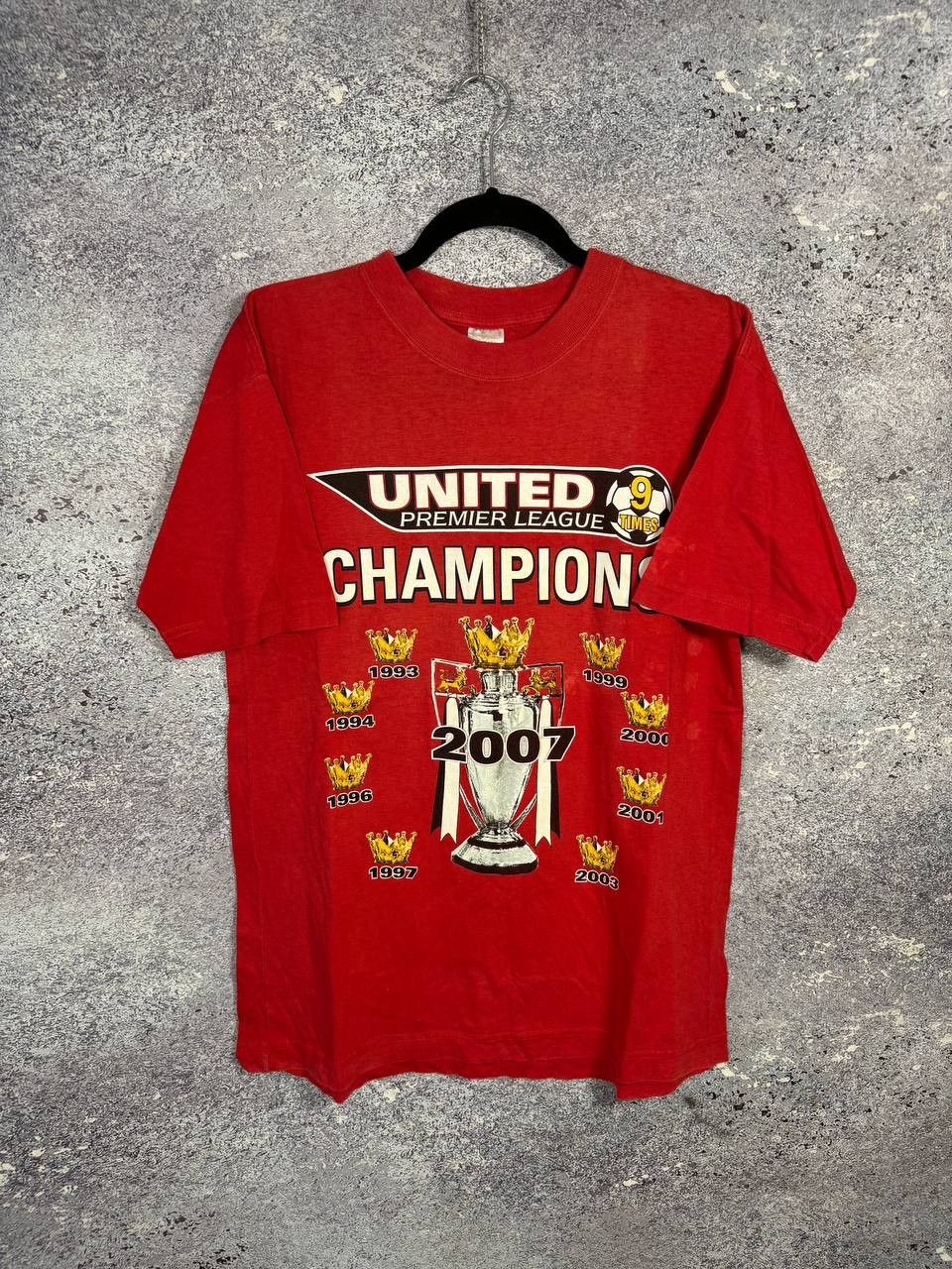 Vintage Vintage Manchester United Champions 2007 Red T-Shirt Small Size US S / EU 44-46 / 1 - 1 Thumbnail