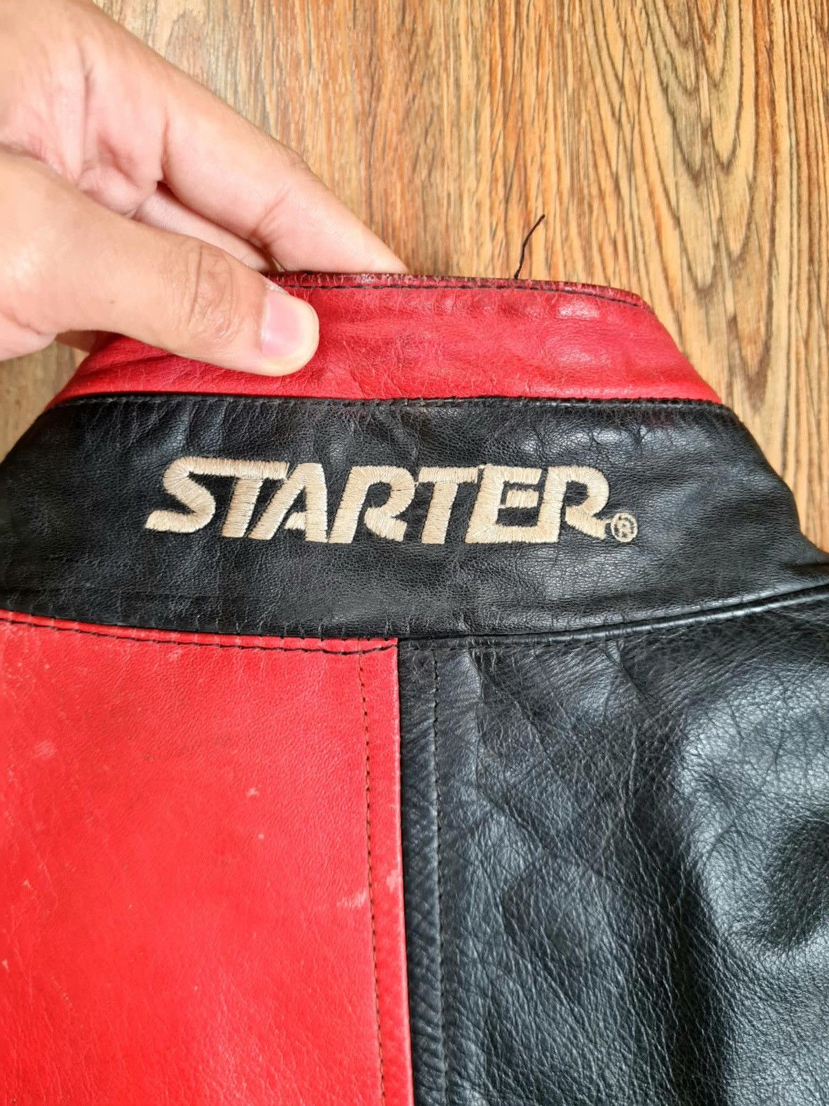 Starter Vintage Pro Player Chicago Bulls leather bomber jacket Size US XL / EU 56 / 4 - 3 Thumbnail