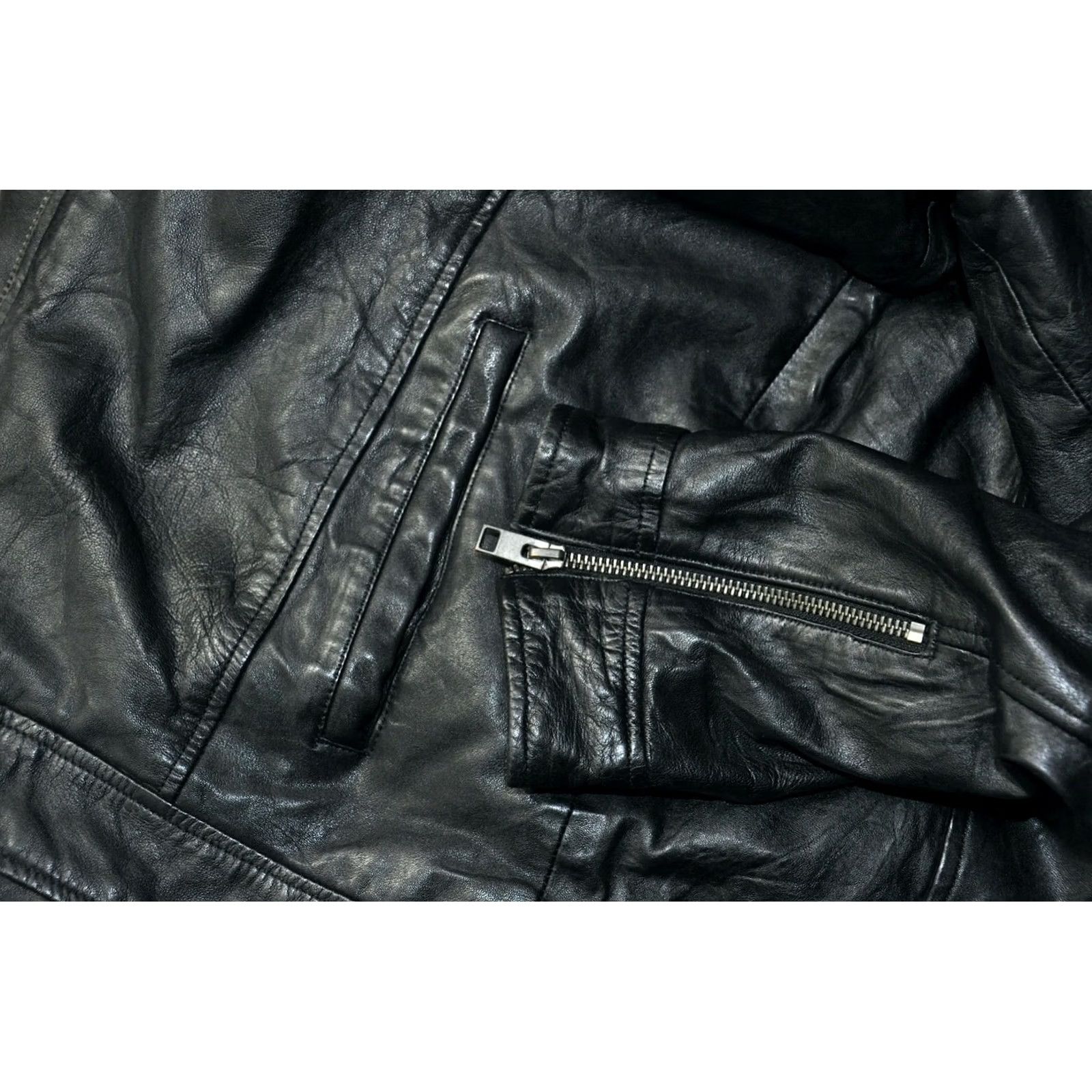 Jack & Jones JACK & JONES Jjeliam Leather Jacket NOOS 2XL Black Mens Jacket Leather Glove? Size US XXL / EU 58 / 5 - 7 Thumbnail