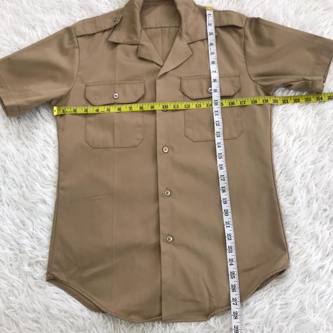 Army Of Me × Vintage Army Tan 445 Short Sleeve Shirt J.H.Rutter Rex Size US S / EU 44-46 / 1 - 7 Thumbnail