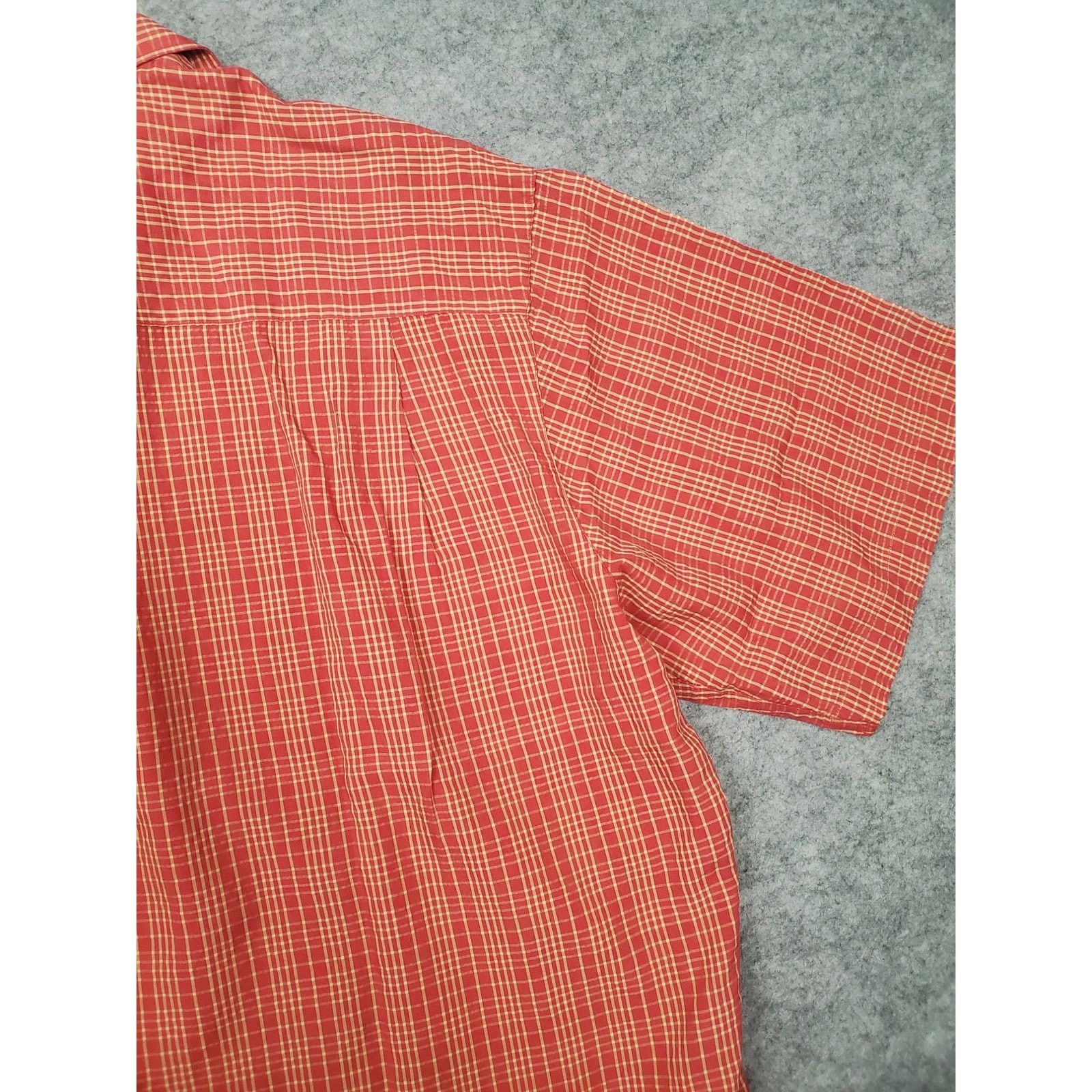 Scott Barber Scott Barber Men's XL Red & Yellow Short Sleeve Casual Shirt Size US XL / EU 56 / 4 - 6 Thumbnail