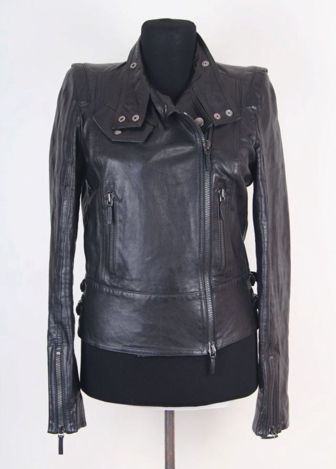 Gucci Gucci by Tom Ford Leather Biker Zip Up Detail Jacket Size M / US 6-8 / IT 42-44 - 1 Thumbnail