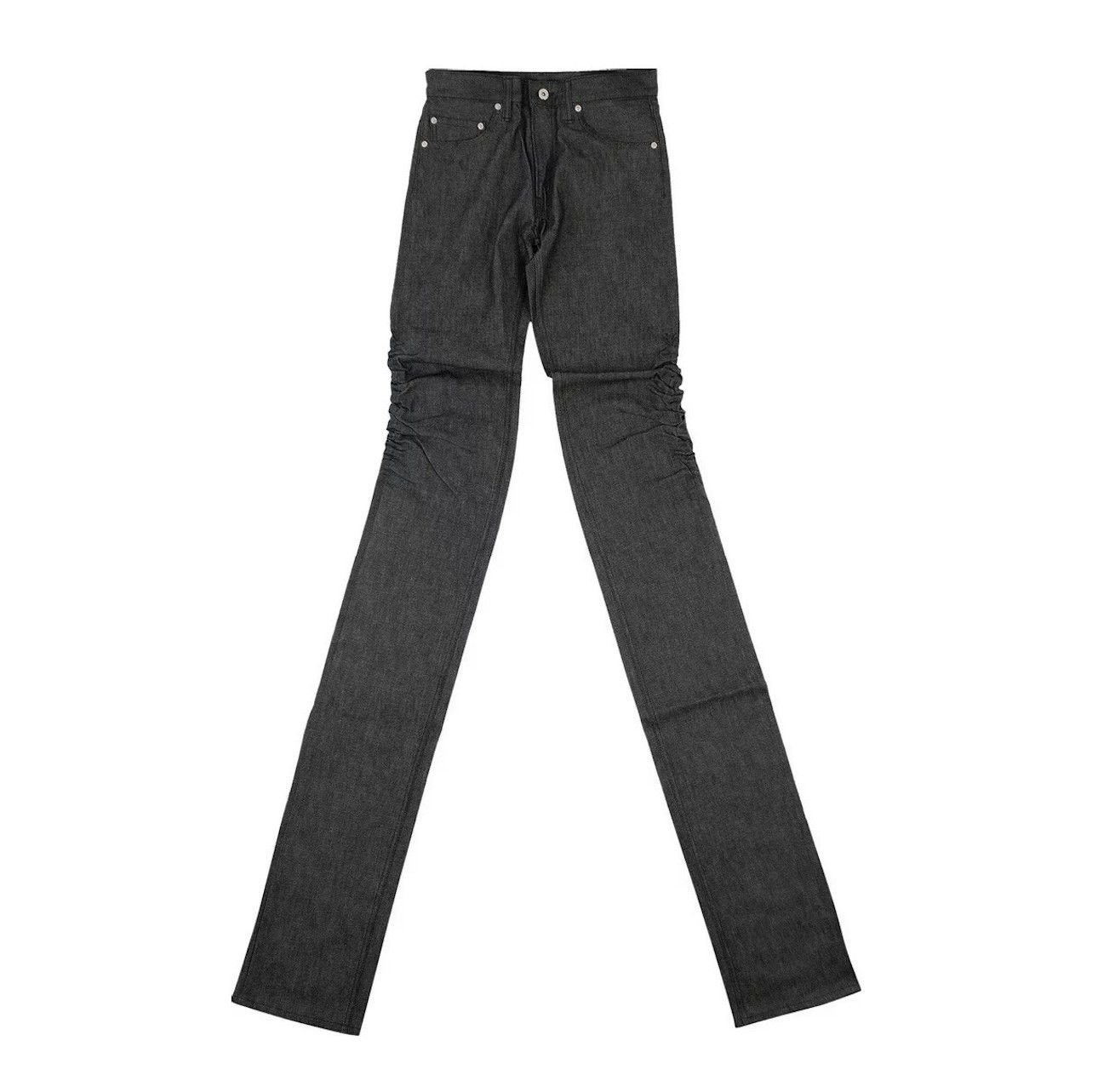 image of Vlone Stacked Runway Jeans in Black Denim, Men's (Size 36)