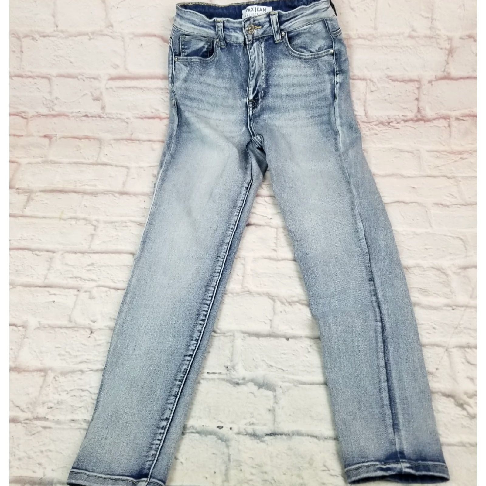 Vintage WAX JEAN Jeans Teens High Rise Skinny Blue Light Wash Size 5 / 27 Size 27" / US 4 / IT 40 - 4 Thumbnail