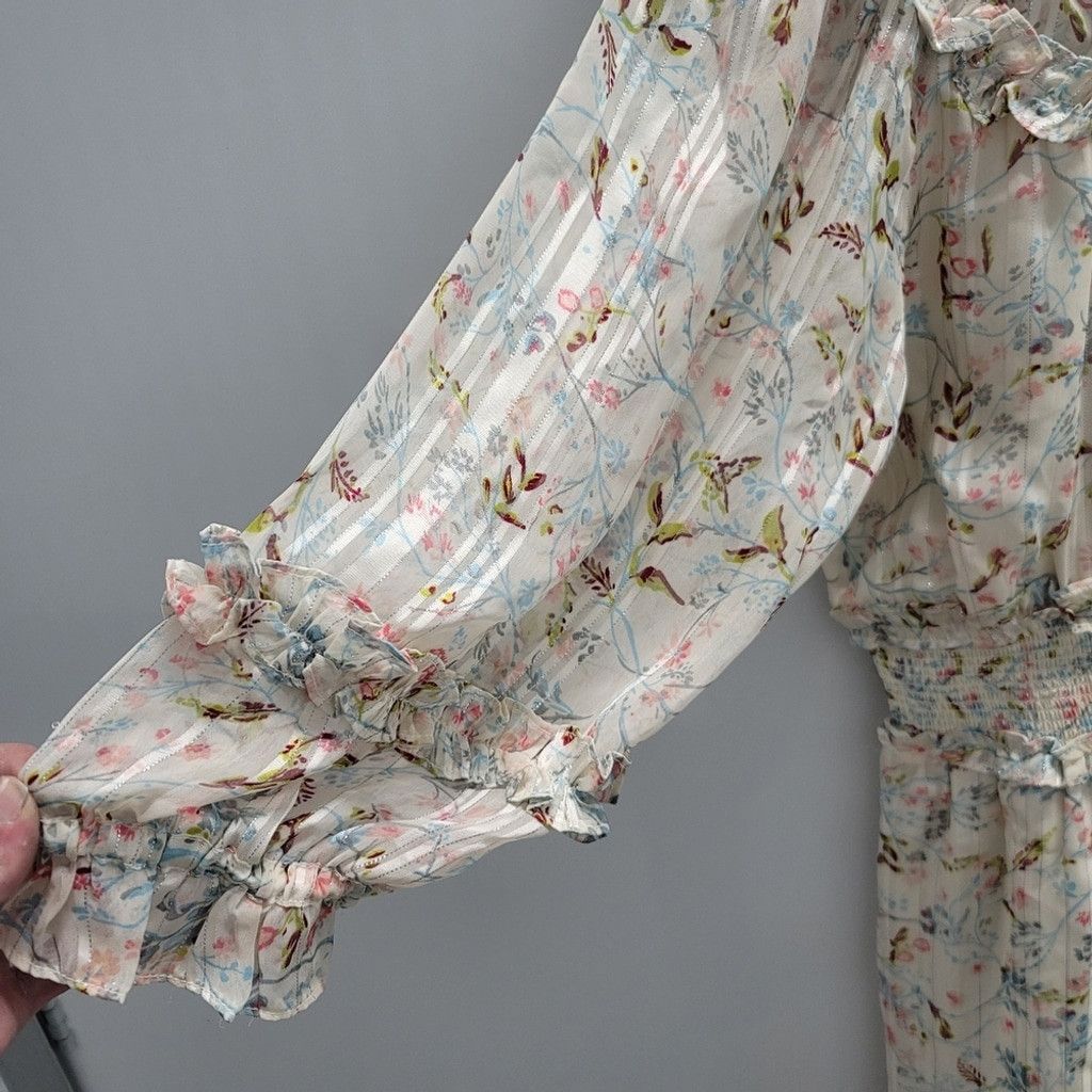 Other NWT WALTER BAKER Betsy Floral-Print Metallic Mini Dress Size S / US 4 / IT 40 - 7 Thumbnail