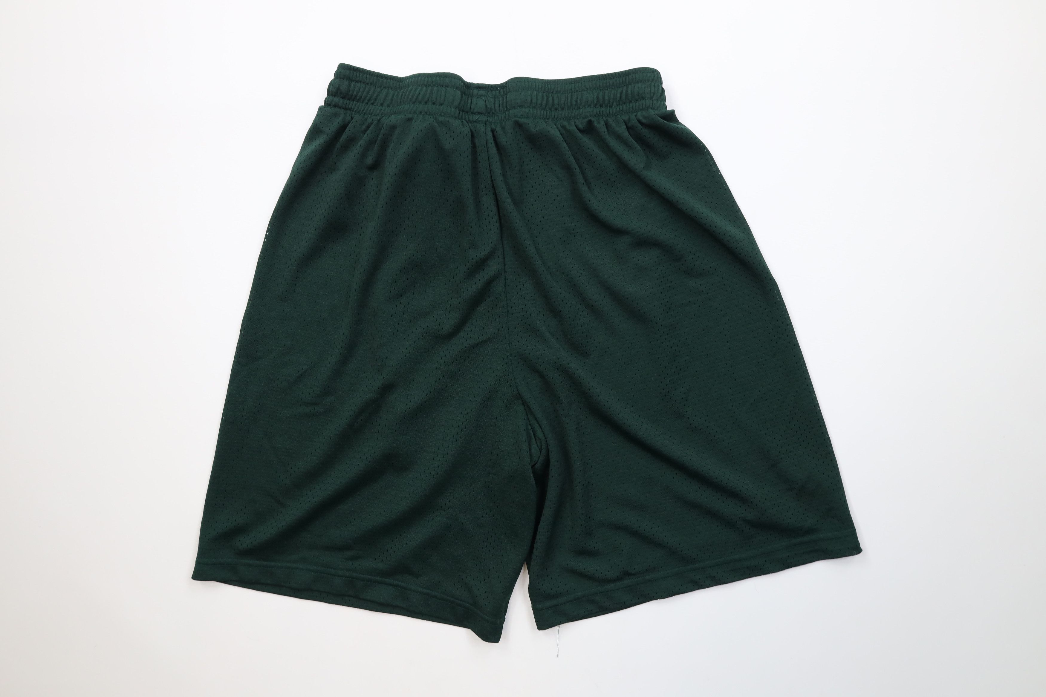 Vintage Vintage 90s Streetwear Blank Above Knee Mesh Shorts Green Size US 34 / EU 50 - 6 Thumbnail