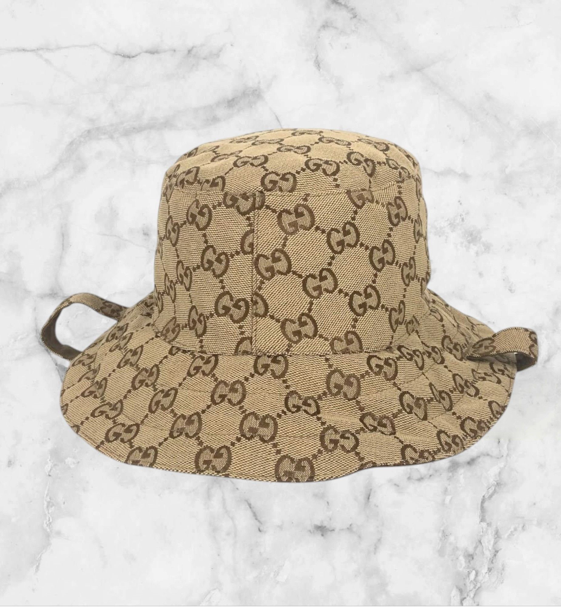 Gucci Gucci GG Monogram Reversible Stripe Bucket Hat Size ONE SIZE - 3 Thumbnail