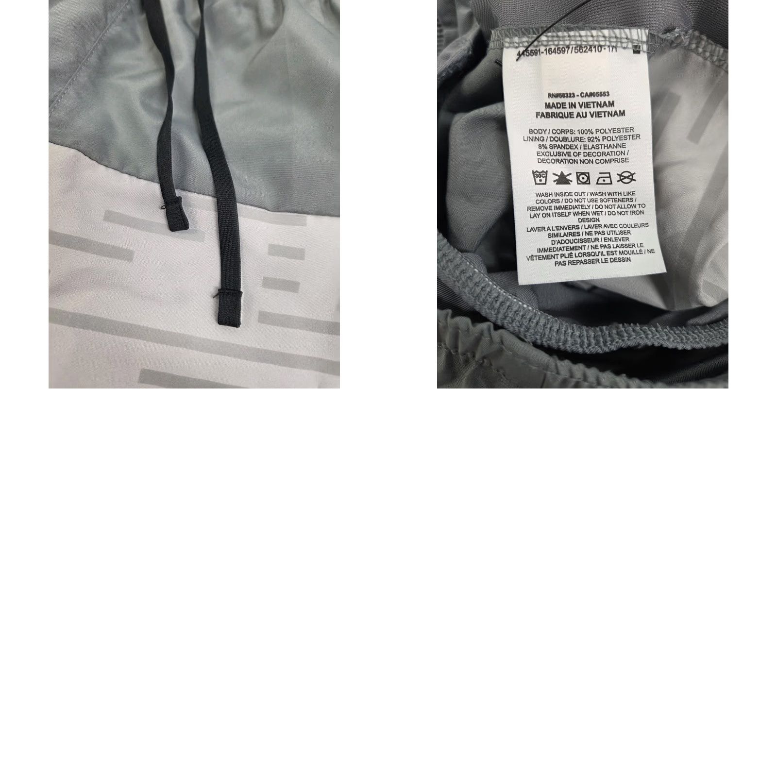 Nike NIKE Dri Fit Mens Grey Striped Lined Running Shorts Pockets Drawstring S 7574 Size US 29 - 8 Thumbnail