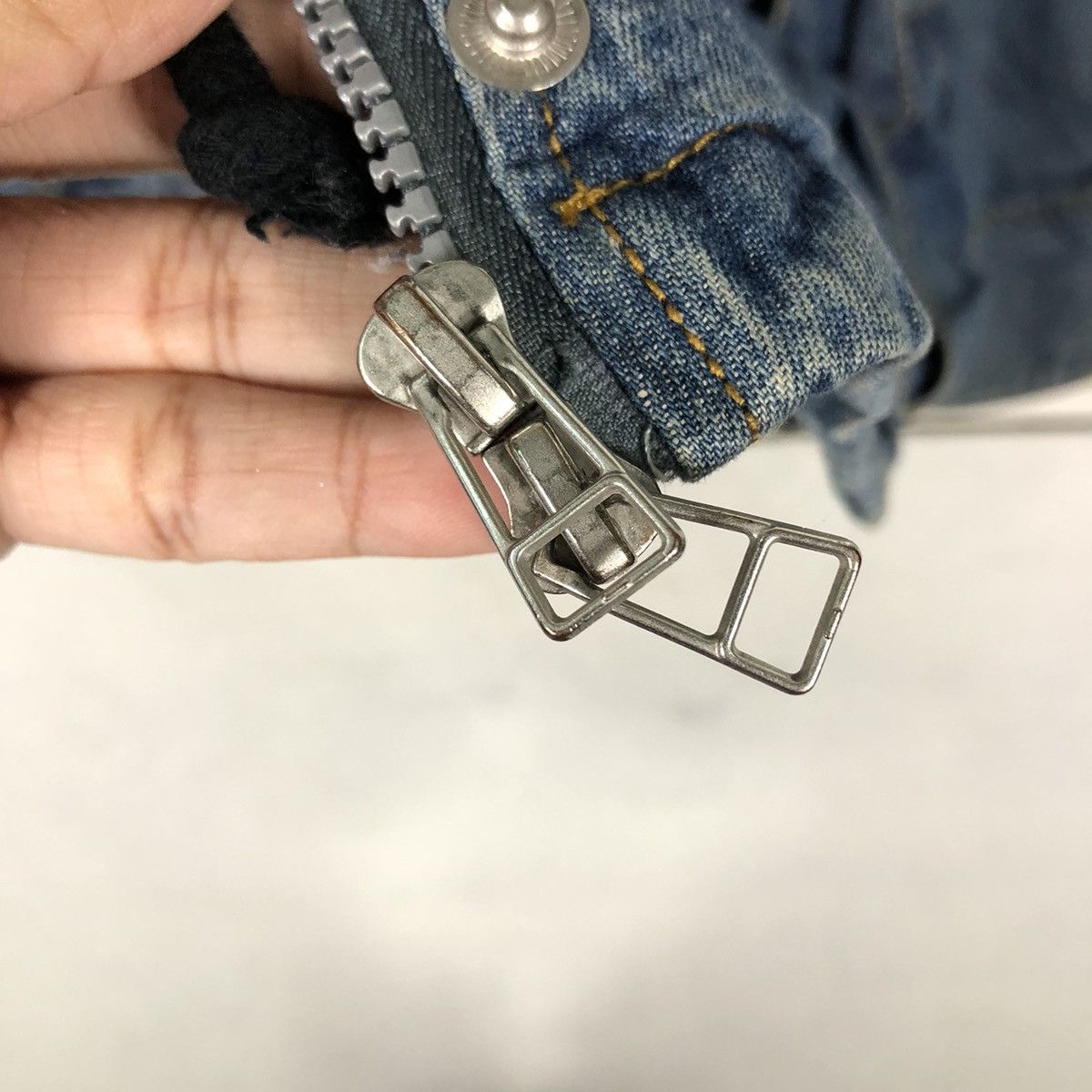 Japanese Brand 📌Vintage Biker Denim Jacket Unknown Japan Issey Miyake Size US M / EU 48-50 / 2 - 17 Thumbnail