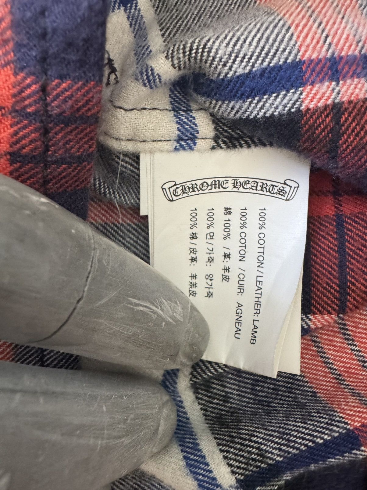 Chrome Hearts CHROME HEARTS FLANNEL PLAID SHIRT JACKET Size US L / EU 52-54 / 3 - 5 Thumbnail