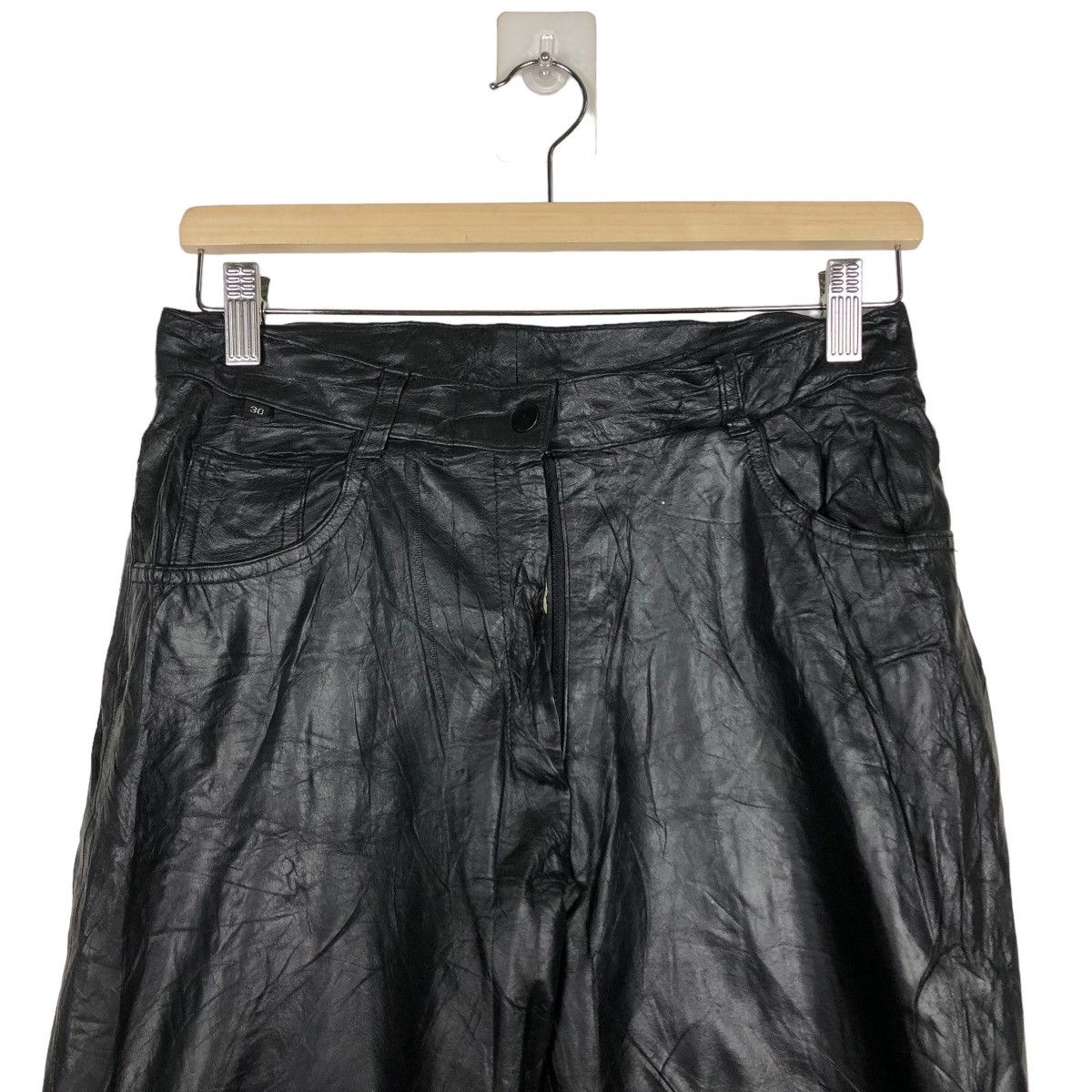 Genuine Leather 🔥Rare Genuine Leather Racing Pants Inspire Rick Owens Size US 28 / EU 44 - 3 Thumbnail