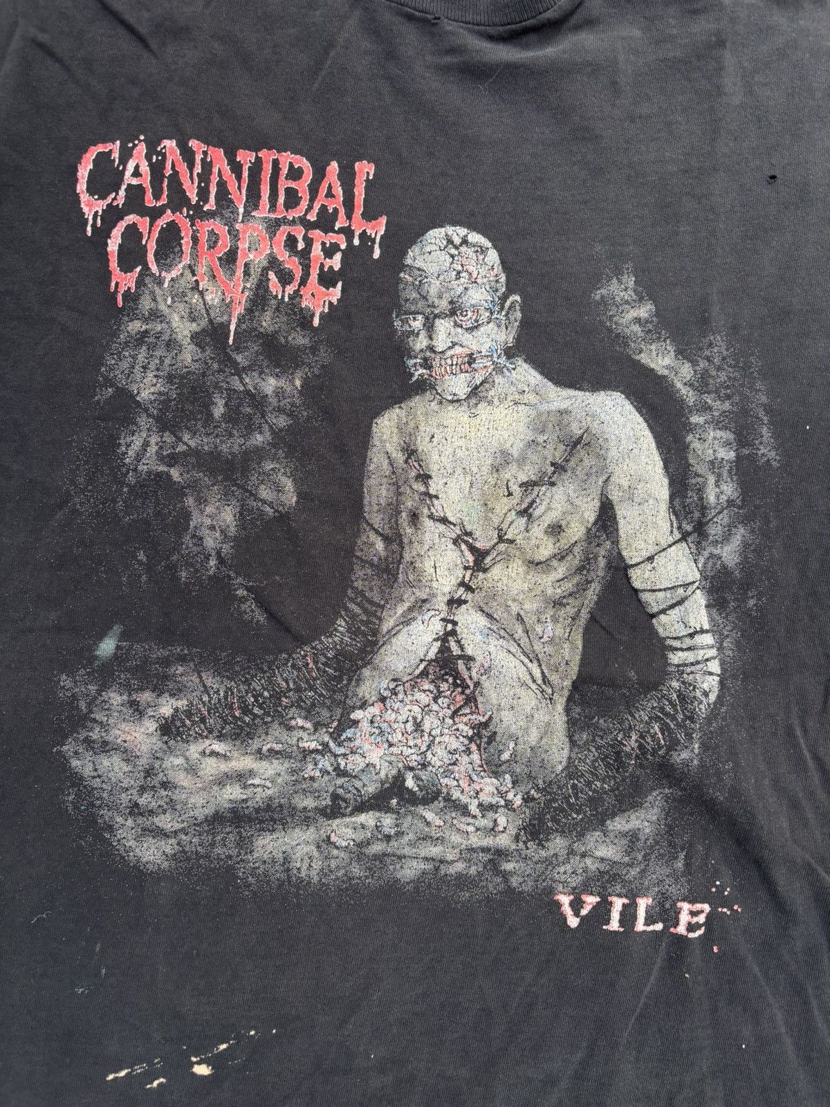 Band Tees Vintage 1996 Cannibal Corpse Tour Cut Off T Shirt Size US XL / EU 56 / 4 - 3 Thumbnail