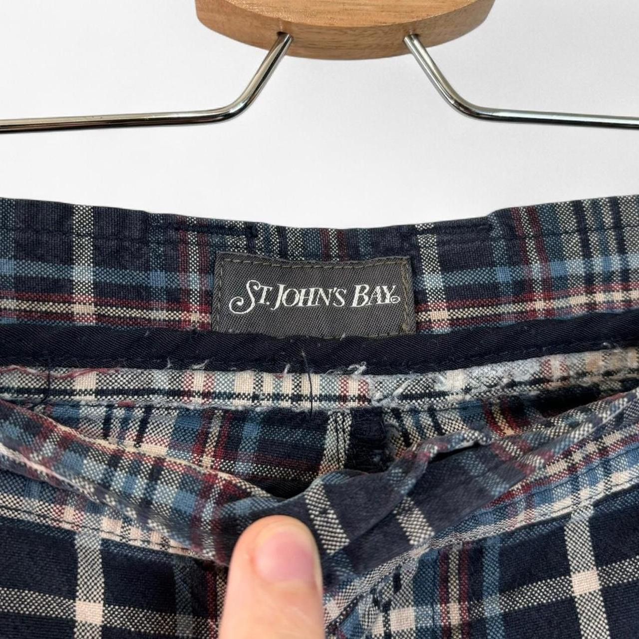 St. Johns Bay × Vintage Vintage 90s Plaid Baggy Shorts Size US 37 - 3 Thumbnail