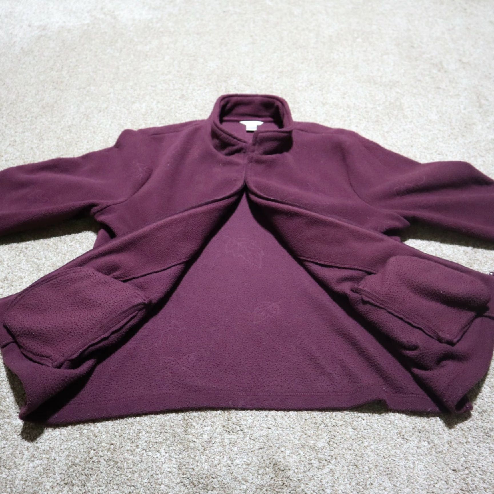 Vintage Christopher & Banks Jacket Women Long Sleeve Purple Velvet Zip Up Size L Fall Size L / US 10 / IT 46 - 5 Thumbnail
