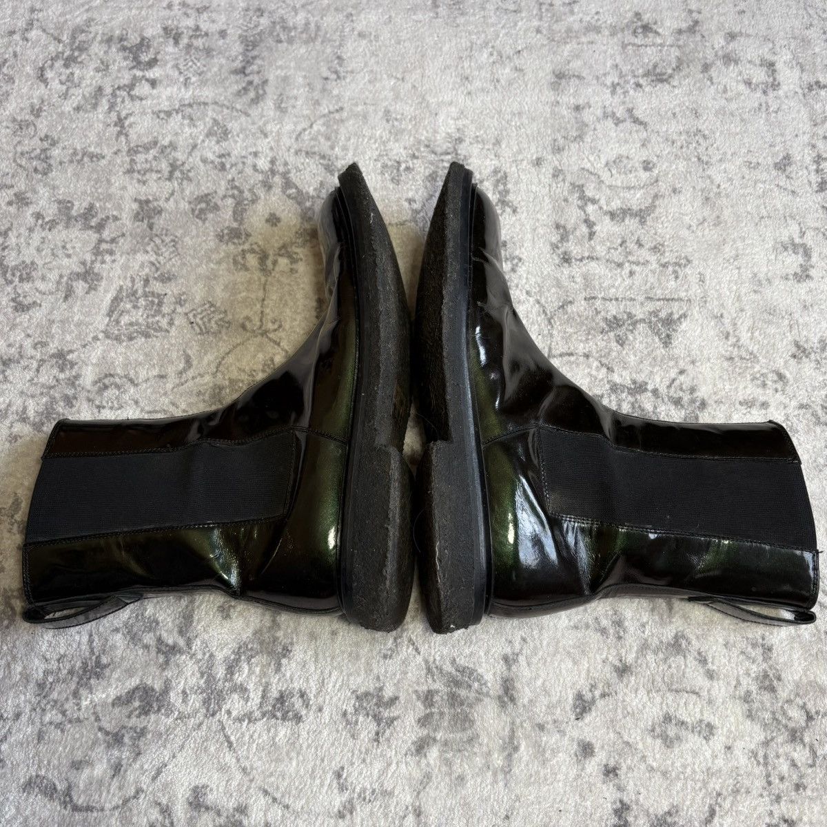 Dior Dior Homme AW08 Lumiere Du Nord Patent Leather Chelsea Boots Size US 11 / EU 44 - 5 Thumbnail