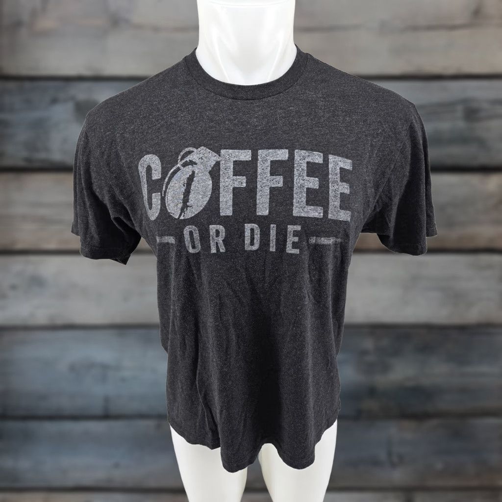 Vintage Black Rifle Coffee Company T-Shirt Gray Size L Short Sleeve Mens Coffee Or Die Shirt Size US L / EU 52-54 / 3 - 1 Thumbnail