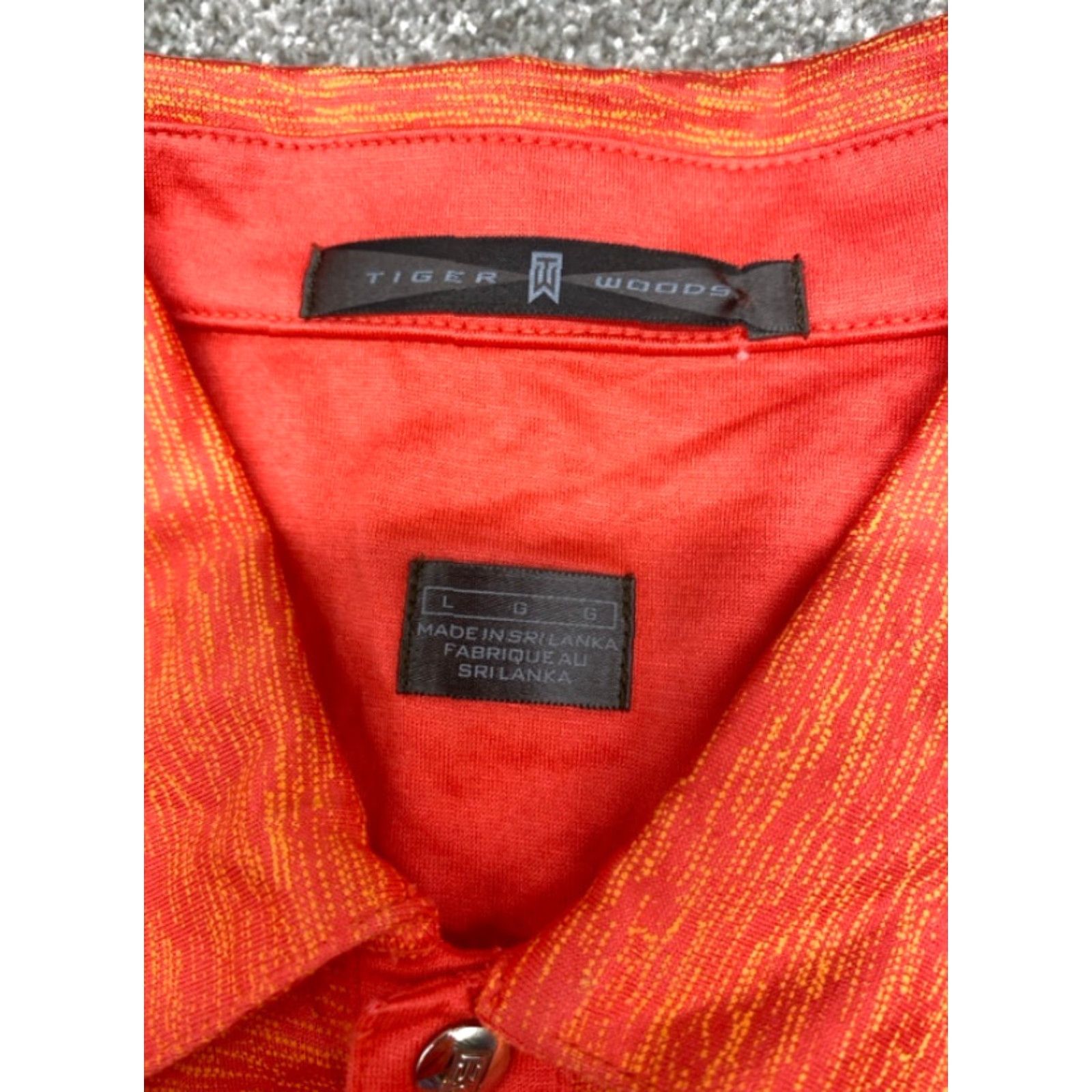 Vintage Tiger Woods Polo Shirt Tiger Woods Polo Shirt 198515 Men's Large Orange Long Sleeve Snaps Golf 5487 Size US L / EU 52-54 / 3 - 5 Thumbnail