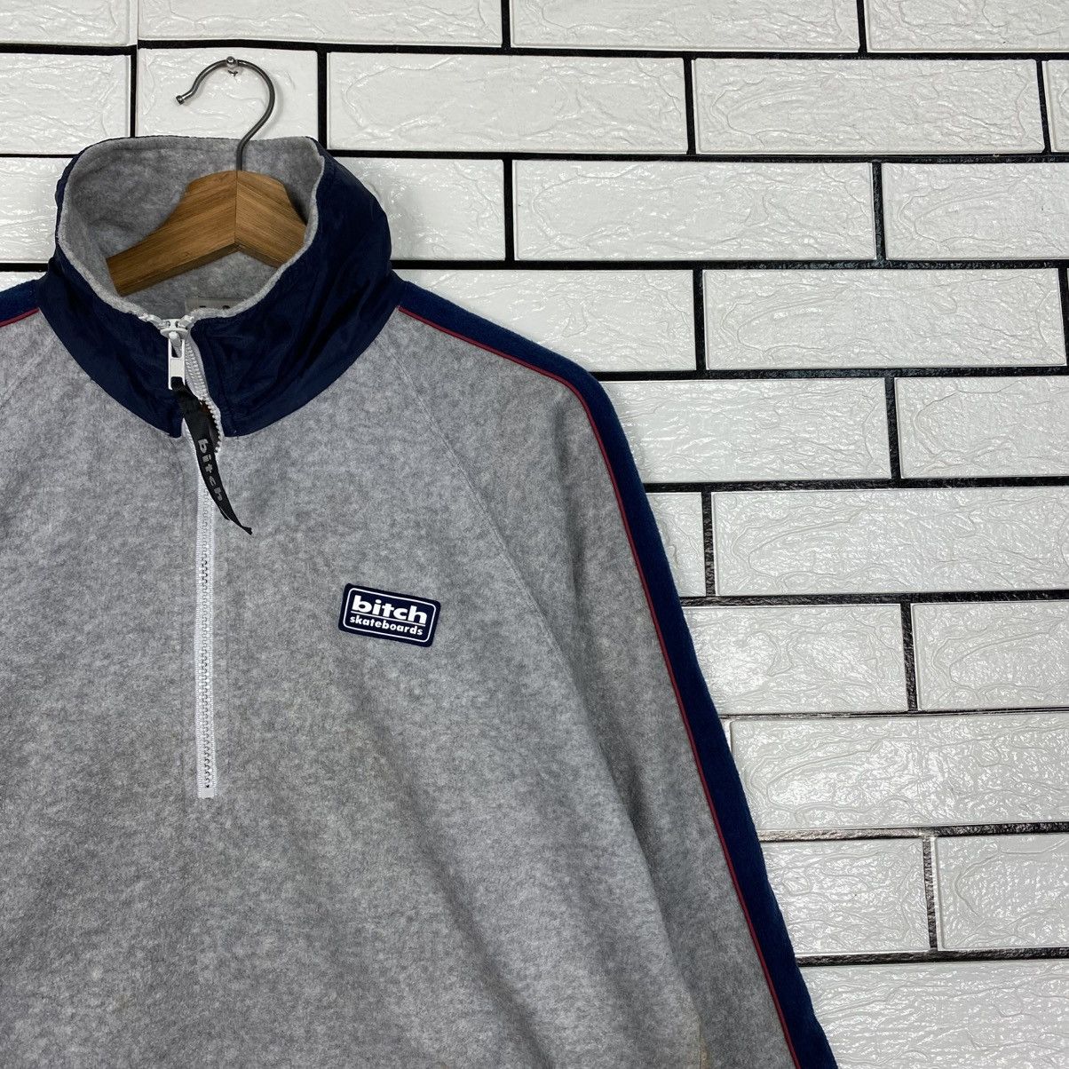 Japanese Brand Half Zipper Sweatshirt Bitch Skateboards Big Logo Size US L / EU 52-54 / 3 - 7 Thumbnail