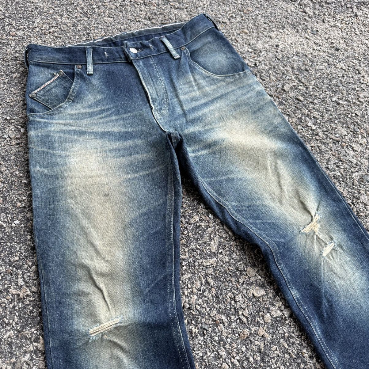 Edwin VINTAGE EDWIN JERSEY SKINNY FADED RIPPEP JEAN PANTS Size US 32 / EU 48 - 5 Thumbnail