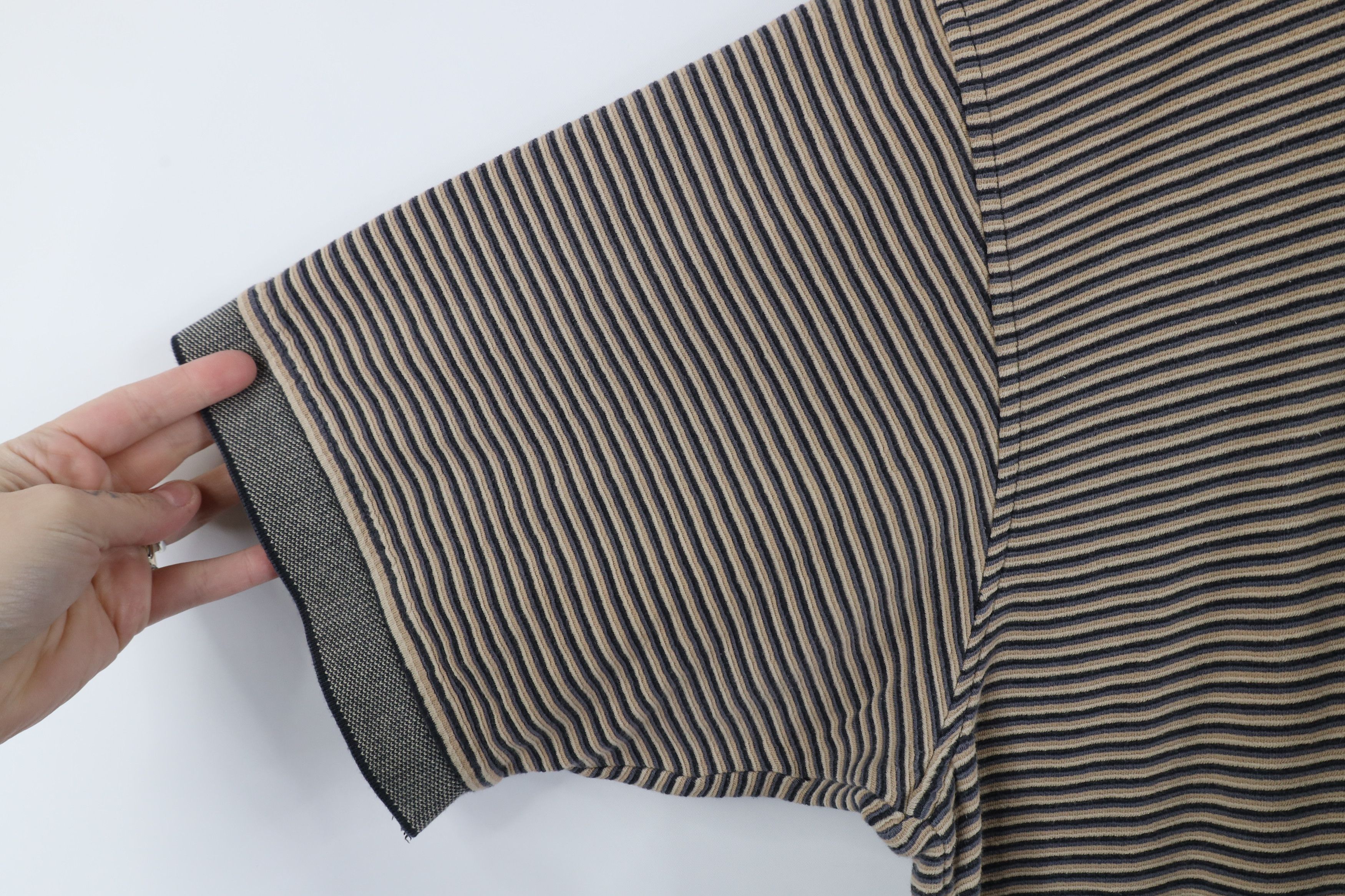 Vintage Vintage 90s Streetwear Striped Ribbed Knit Golf Polo Shirt Size US XXL / EU 58 / 5 - 6 Thumbnail