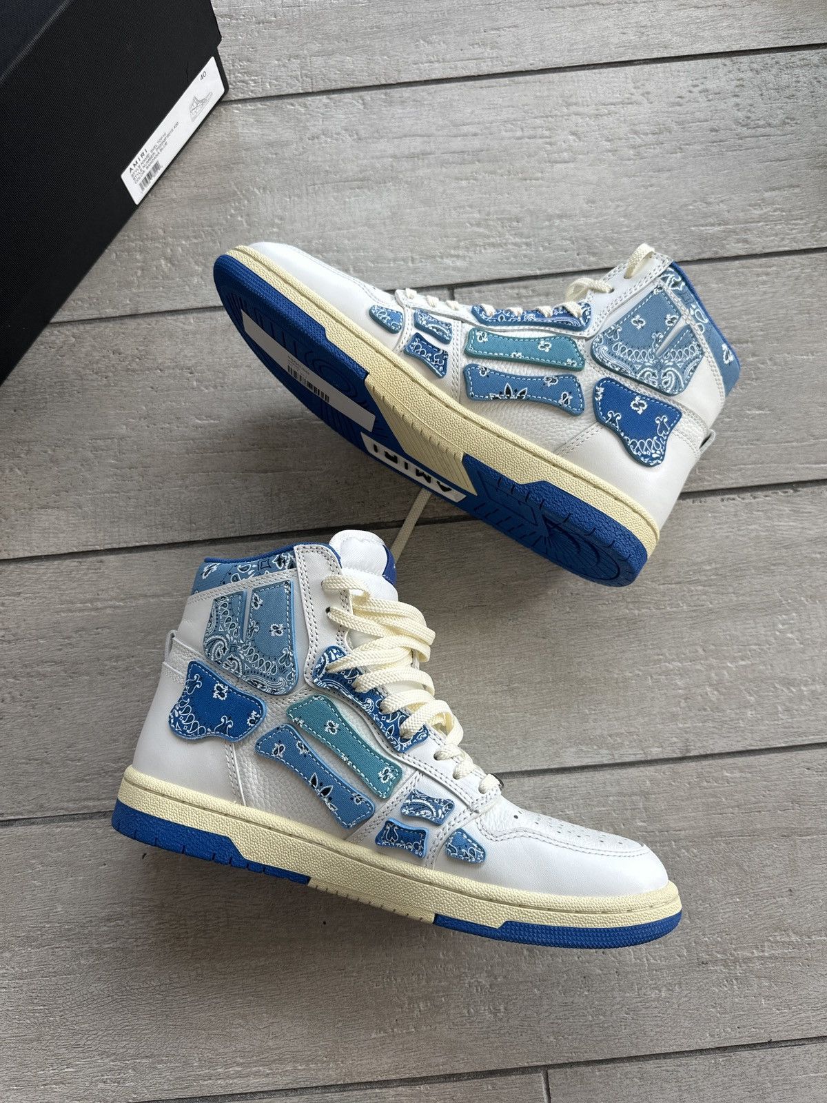 Amiri Amiri Skel-Top Hi Sneaker – Blue/White Size US 7 / EU 40 - 8 Thumbnail