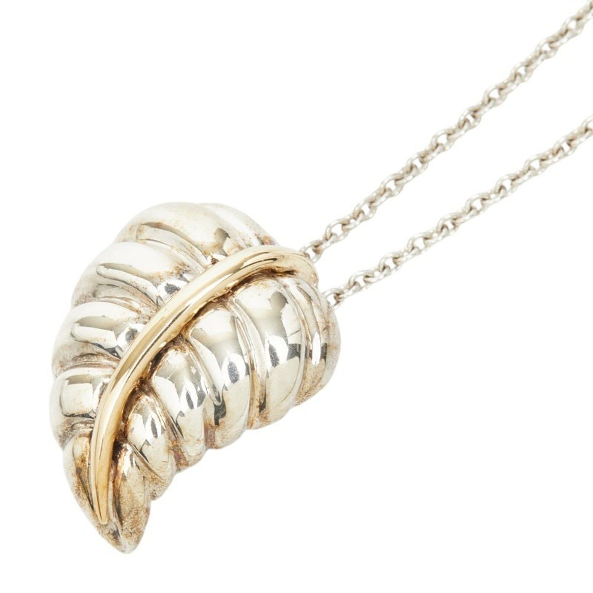 Tiffany & Co. Tiffany & Co. Leaf Motif Chain Pendant Necklace, SV925 Sterling Silver, 18K Yellow Gold (750), Women's. Size ONE SIZE - 1 Thumbnail