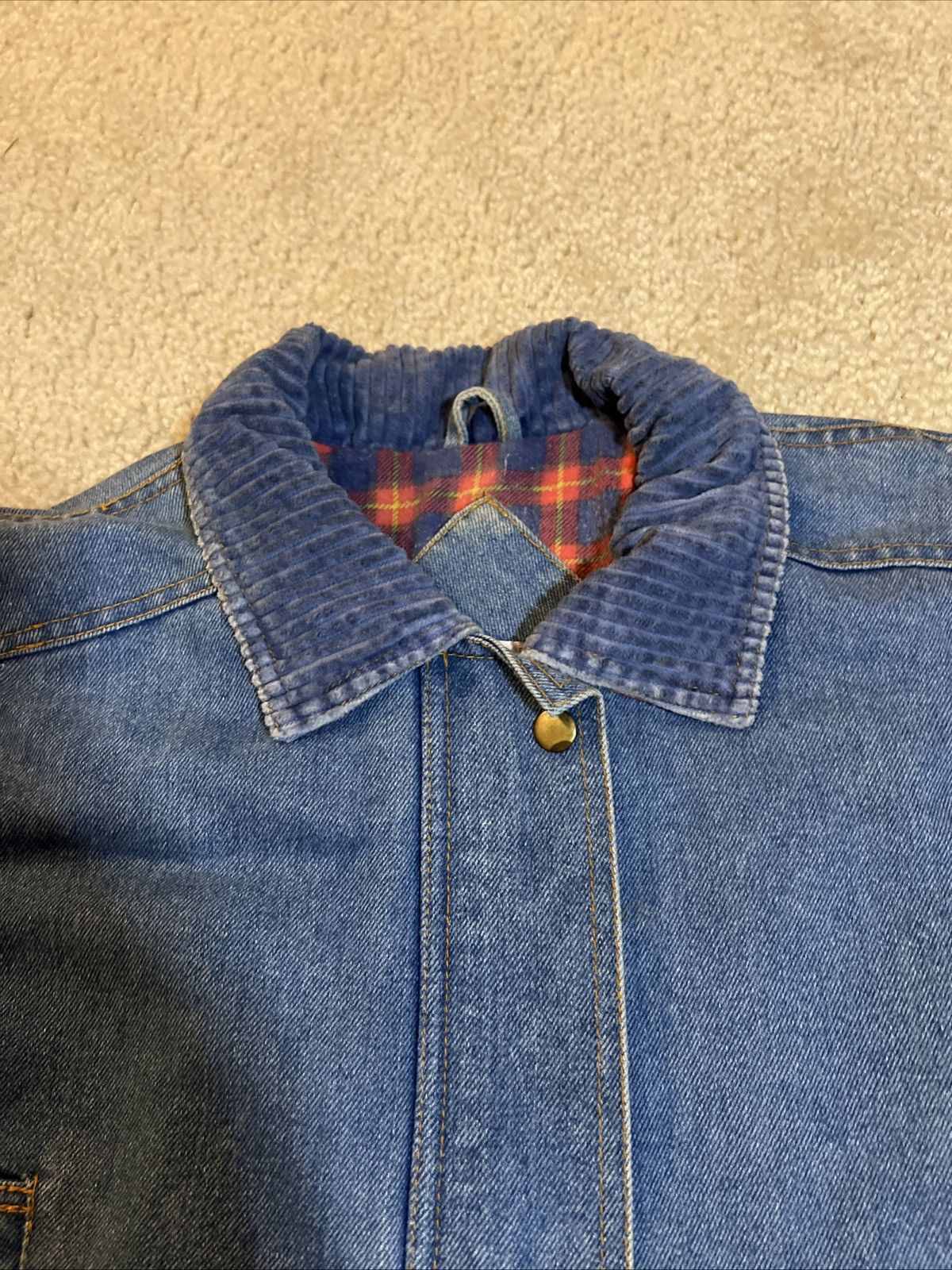 Vintage Vintage Oversized Heavy Denim Jacket Shacket Chore Coat Size M / US 6-8 / IT 42-44 - 6 Thumbnail