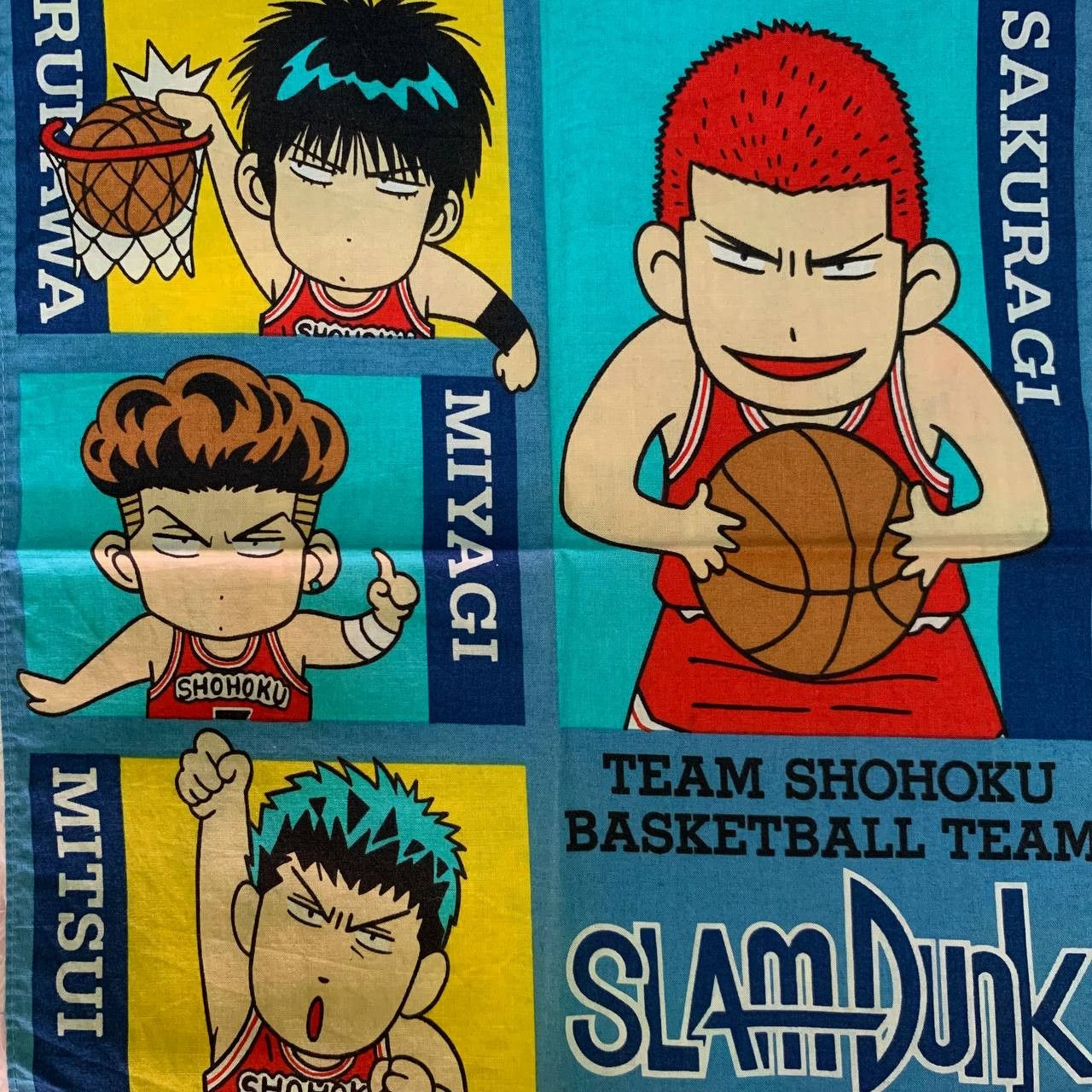 Japanese Brand × Vintage RARE Vintage Slam Dunk Shohoku Team Handkerchief Bandana Size ONE SIZE - 2 Thumbnail