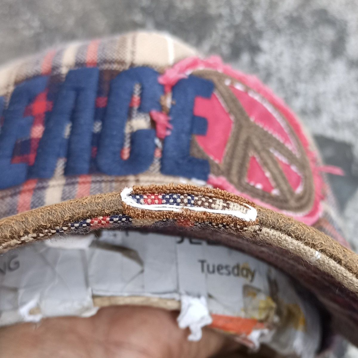 14th Addiction SICK,, peace hat grunge distressed with leather visor Size ONE SIZE - 12 Thumbnail