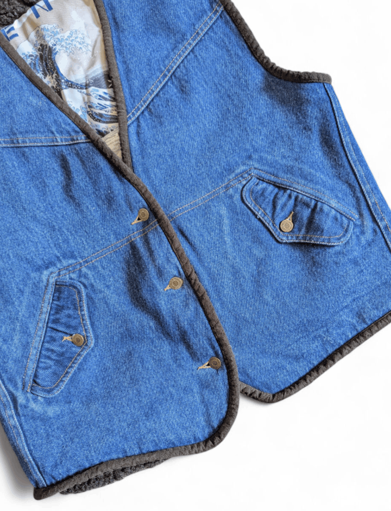 Kenzo KENZO Denim Sherpa Vest Waistcoat Gilet Size L / US 10 / IT 46 - 5 Thumbnail