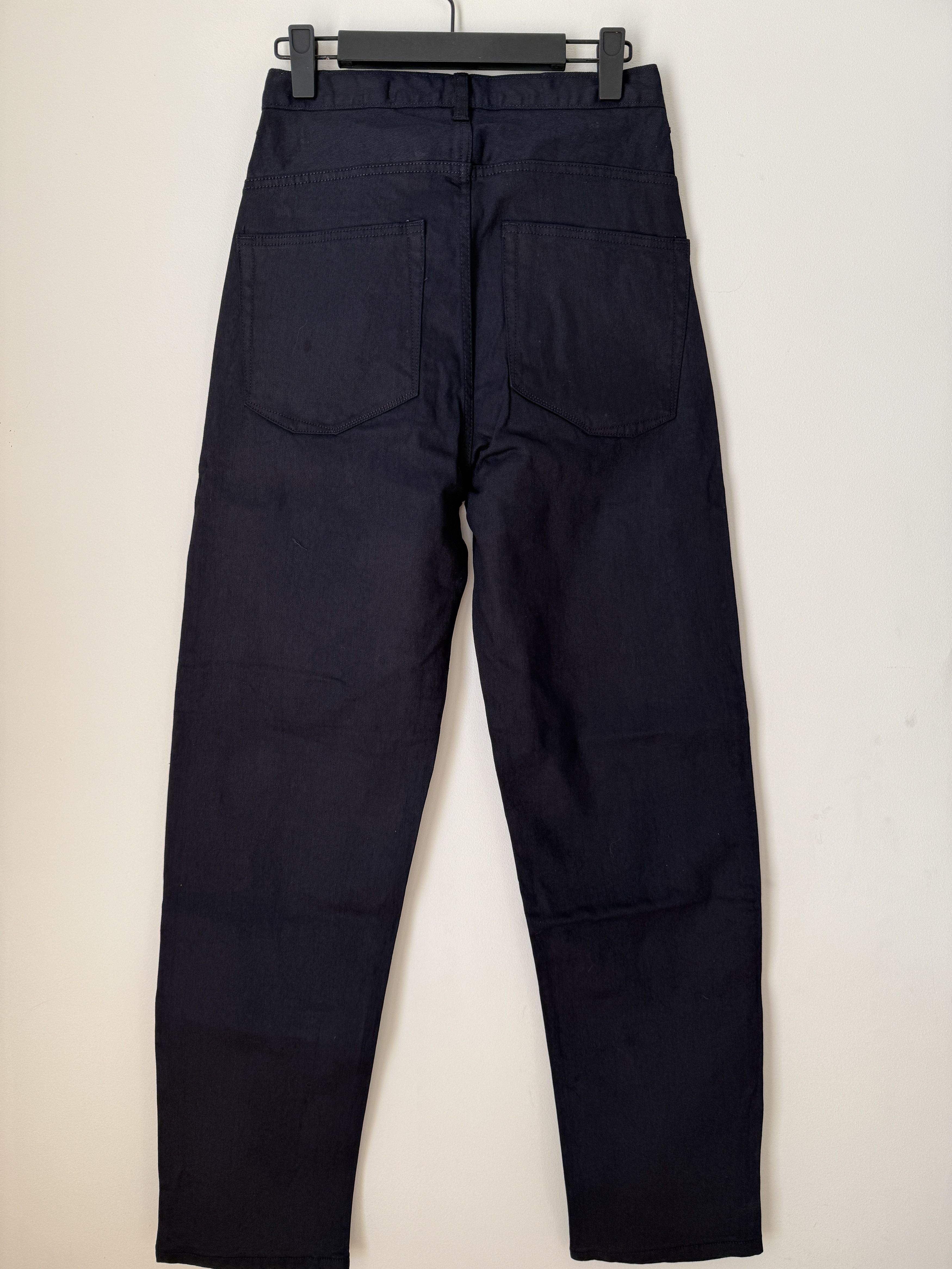 EX INFINITAS EX INFINITAS LOOSE TAPERED NAVY COATED JEANS. SZ 26 Size US 26 / EU 42 - 4 Thumbnail