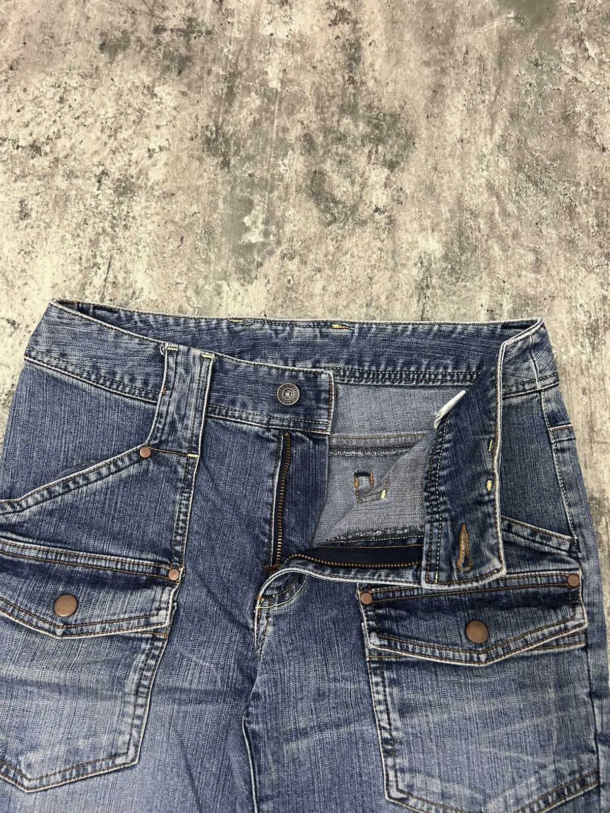 If Six Was Nine × Japanese Brand × Le Grande Bleu (L.G.B.) Vintage Alpha Cubic Pocket Flare Jeans Size US 28 / EU 44 - 8 Thumbnail