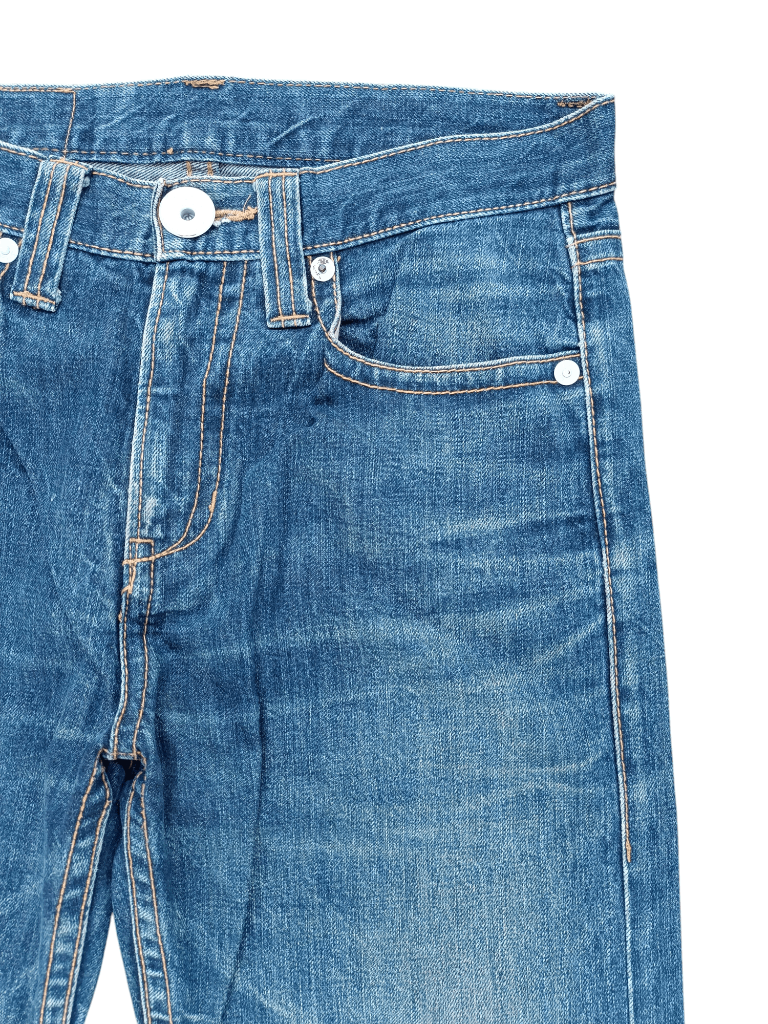 Vintage RARE 🔥 Japanese Brand Co&Lu Big Logo Print Denim Jeans Size US 31 - 6 Thumbnail