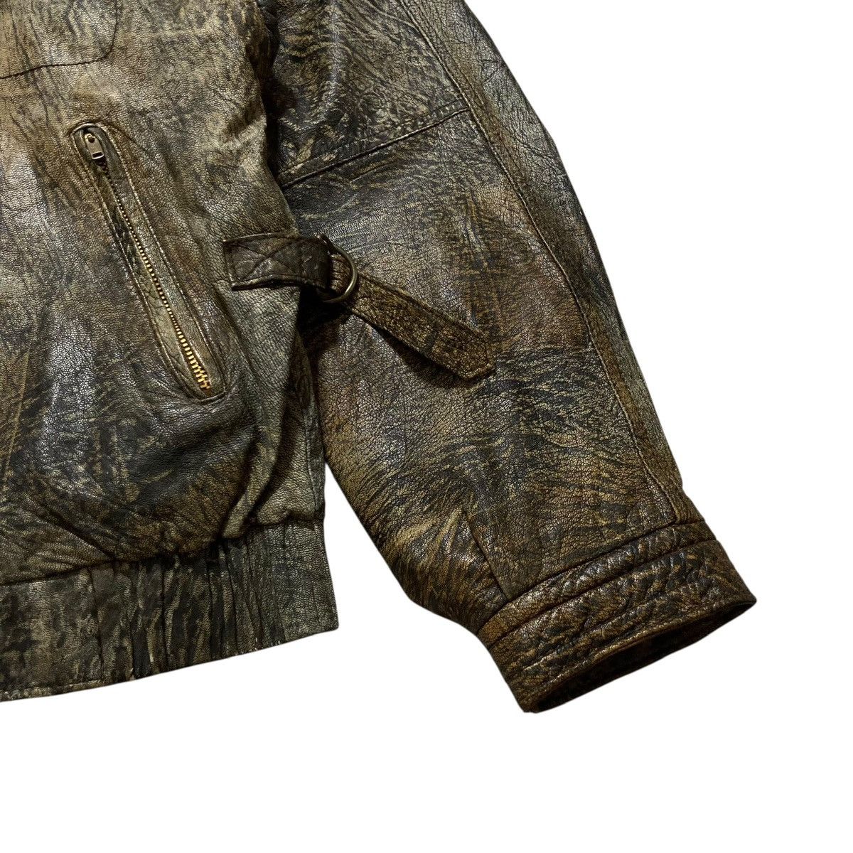 Ekam Vintage 90s Unknown Leather Jacket Boxy Rare Design Japanese Size US L / EU 52-54 / 3 - 7 Thumbnail