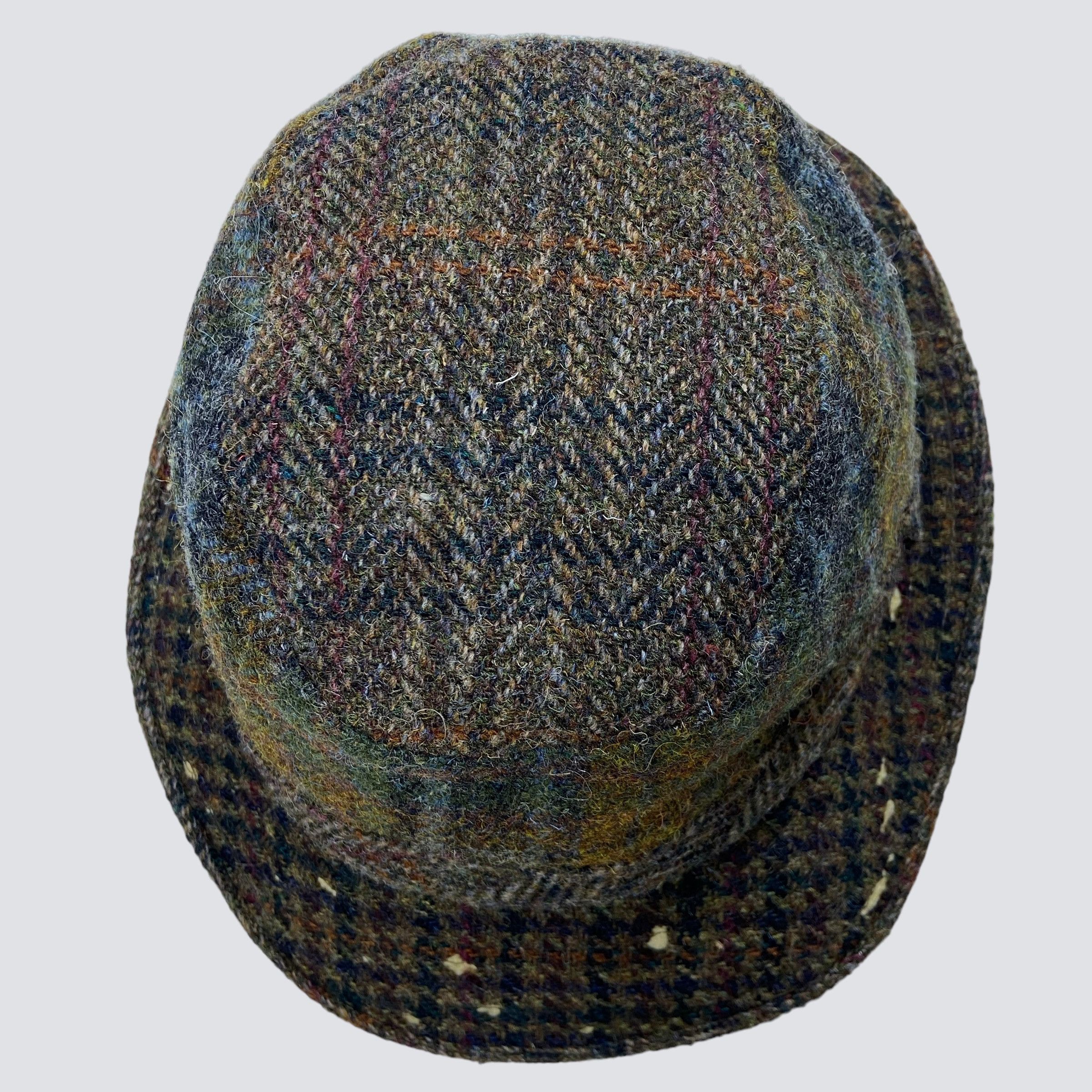 Harris Tweed 1980s HARRIS TWEED ARCHIVE PATCHWORK BUCKLE HAT - № 4137 Size ONE SIZE - 5 Thumbnail