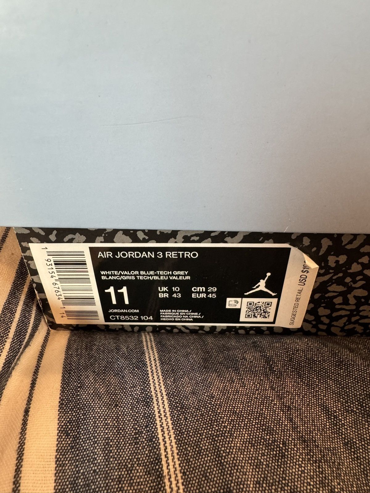 Jordan Brand Jordan 3 UNC Size US 11 / EU 44 - 5 Thumbnail