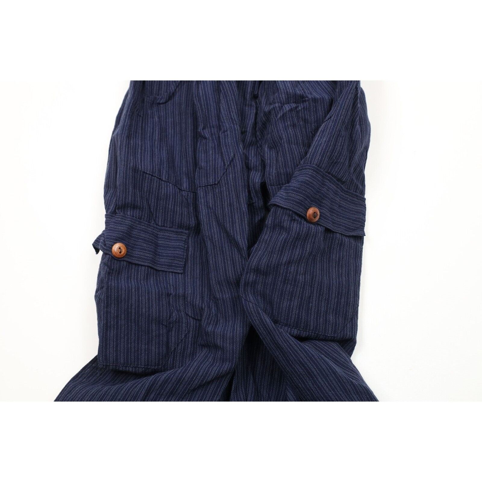 Vintage Vintage 90s Streetwear Striped Wide Leg Cargo Harem Pants Size US 30 / EU 46 - 5 Thumbnail