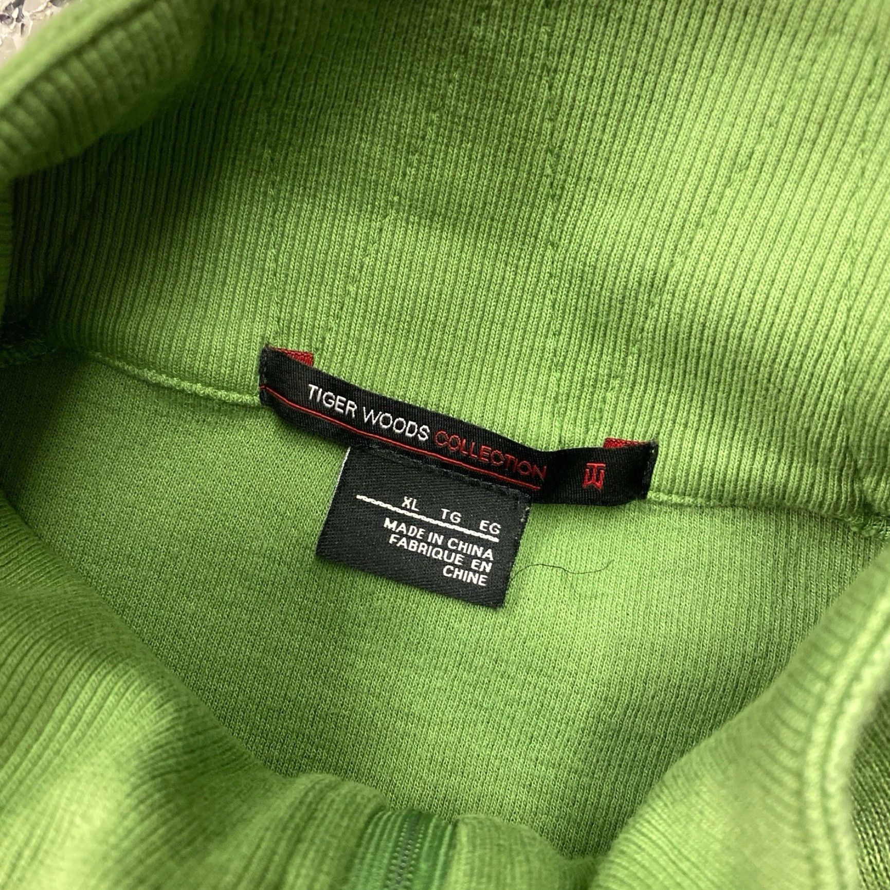 Nike VINTAGE Nike Tiger Woods Mens XL Green 1/4 Zip Pullover Sweatshirt Sweater Size US XL / EU 56 / 4 - 4 Thumbnail