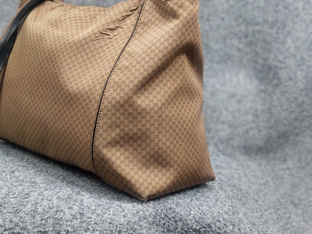 Gucci Gucci Vintage Monogram GG Zip Nylon hobo shoulder Bag defect Size ONE SIZE - 5 Thumbnail