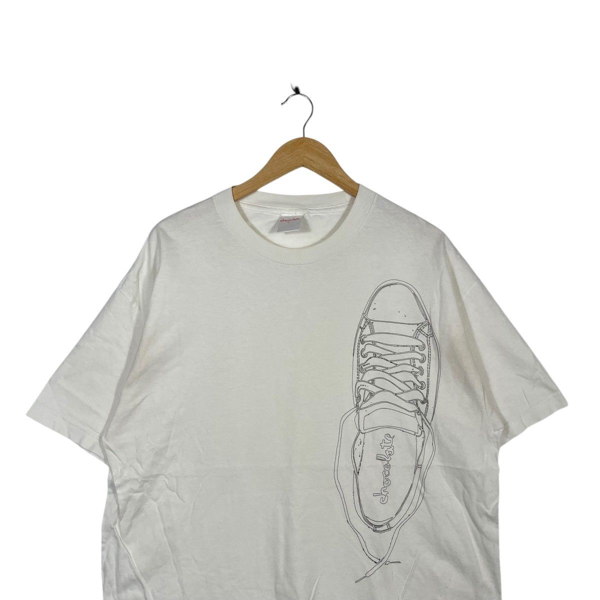 Vintage Chocolate Skate Shoe Graphic White T Shirt XL Streetwear Size US XL / EU 56 / 4 - 2 Thumbnail