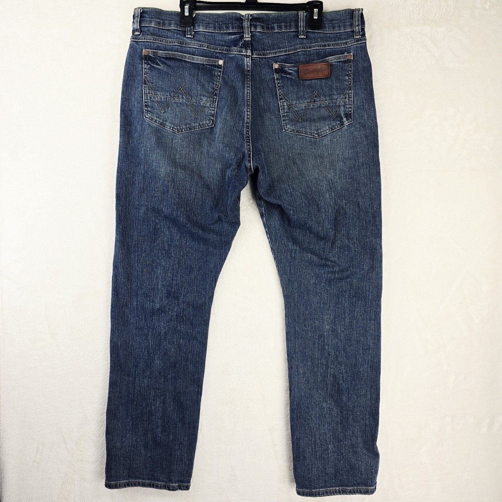 Wrangler Wrangler Retro Jeans Mens 38x32 Blue Medium Slim Straight Size US 38 / EU 54 - 7 Thumbnail