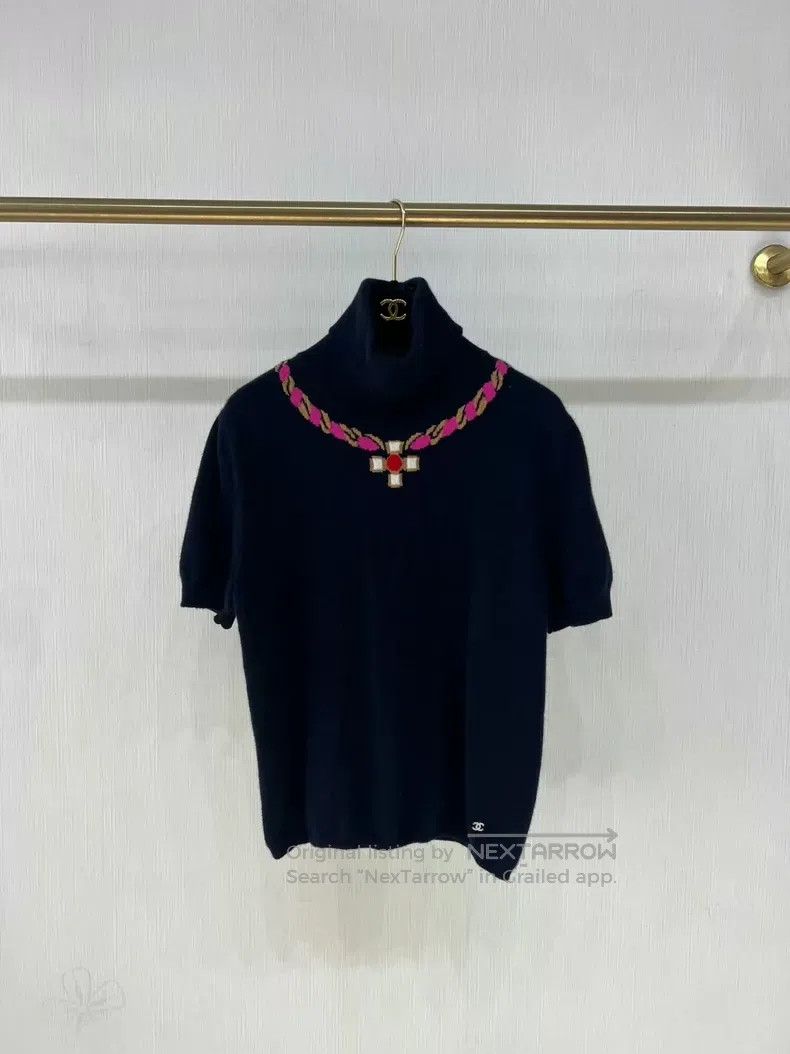 Chanel Chanel Ski series short-sleeved cashmere knitting Size XS / US 0-2 / IT 36-38 - 1 Thumbnail