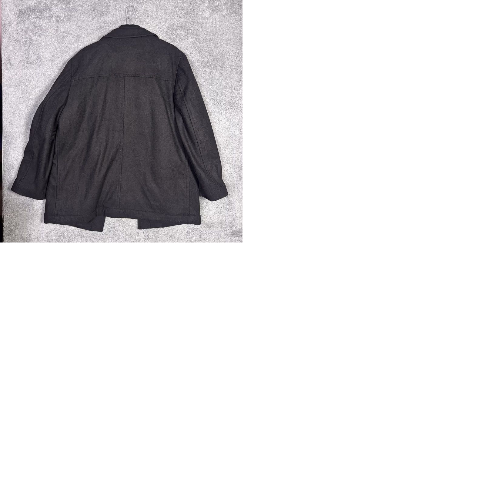 Jos. A. Bank Jos A Bank Mens L Black Wool Overcoat Full Zip Peacoat Quilted 1905 Classic Designer Size US L / EU 52-54 / 3 - 9 Thumbnail