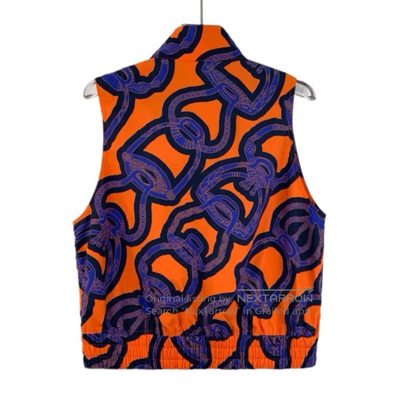 Hermes Hermes Colorblock Geometric Pattern Full Print Stand Colla Size XXS / US 00 / IT 34 - 2 Thumbnail