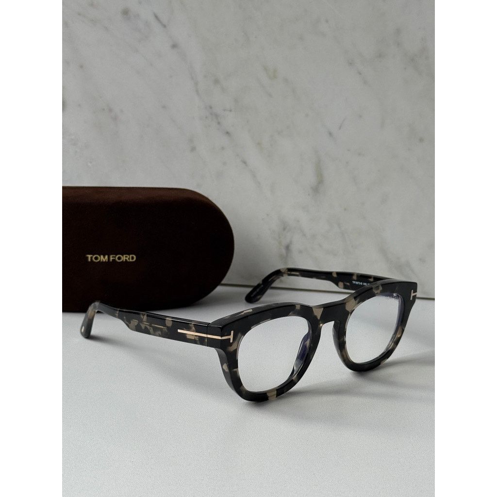 Tom Ford NEW Tom Ford FT5873-B Bluelight Frames in Havana Black Size ONE SIZE - 6 Thumbnail