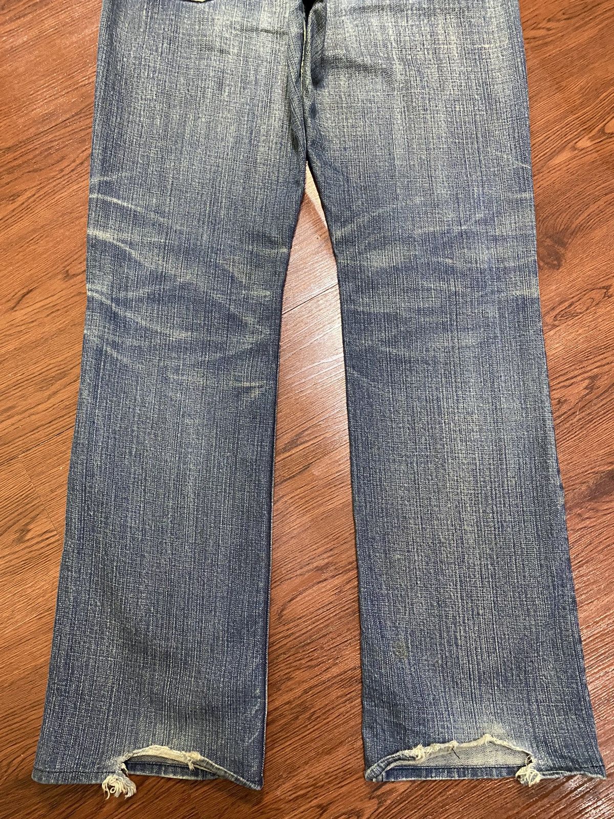 Japanese Brand D158 Roar Japan Hanamaka CROSSGUN Little Bootcut Jeans Size US 34 / EU 50 - 6 Thumbnail