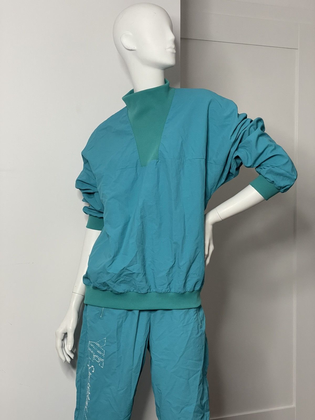 Vintage Vintage plain turquoise tracksuits street wear y2k Size 32" / US 10 / IT 46 - 4 Thumbnail