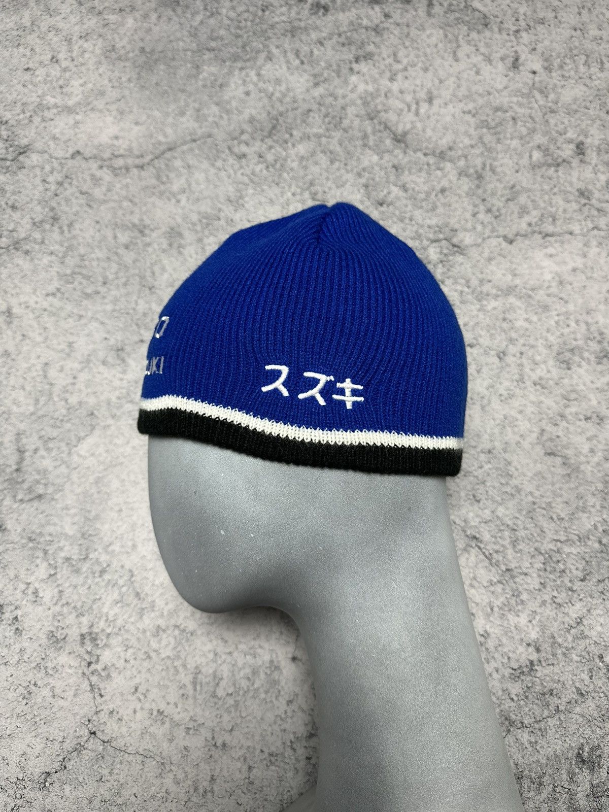 Vintage Vintage Suzuki Tyco Blue Racing Beanie Hat Size ONE SIZE - 8 Thumbnail